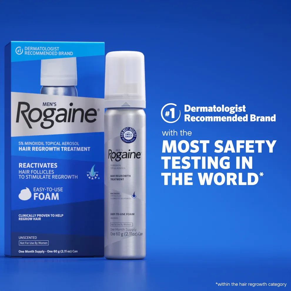 Men's ROGAINE® 5% Minoxidil Unscented Foam - 3-Month Supply